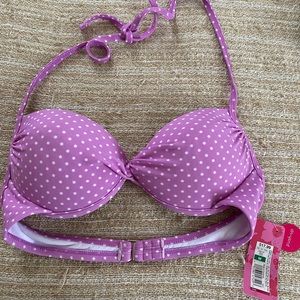 Retro Xhilaration Swim Top with Push Up Padding